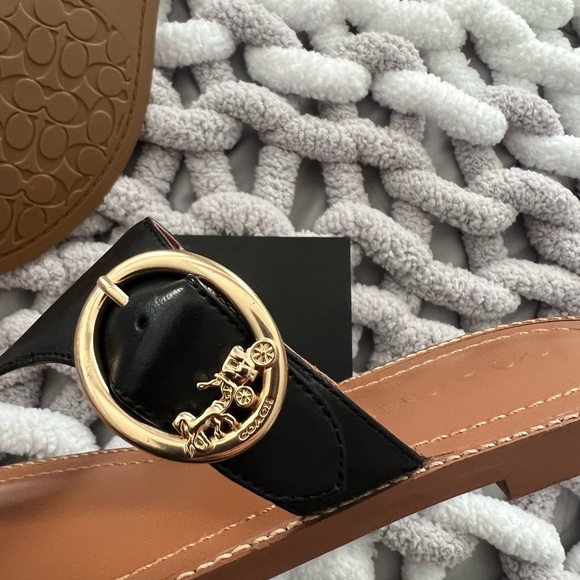 Coach Lesli Leather Sandals Size 8.5 - Picture 6 of 9